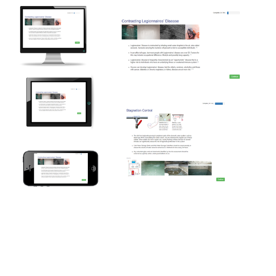 Legionella Awareness Training Desktop Tablet Mobile