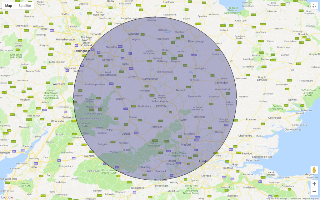 Arc length, radius and central angle calculator 50 Mile Radius | Safesmart